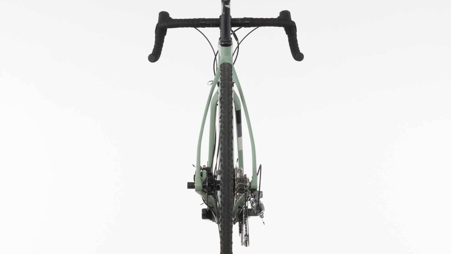 Salsa Warbird Tiagra bike light gray color view from back