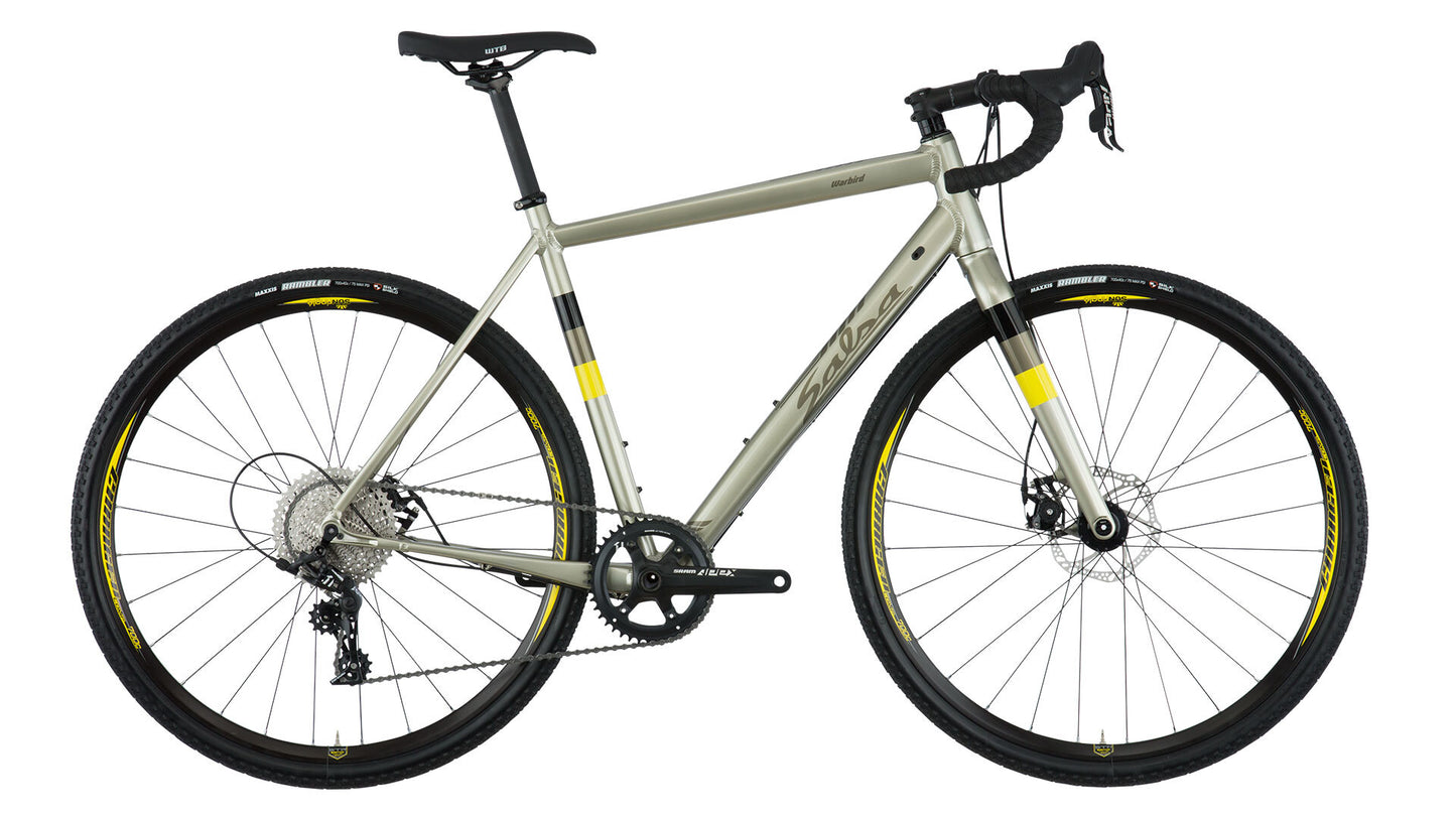 Salsa Warbird Apex 1 bike gray color side view