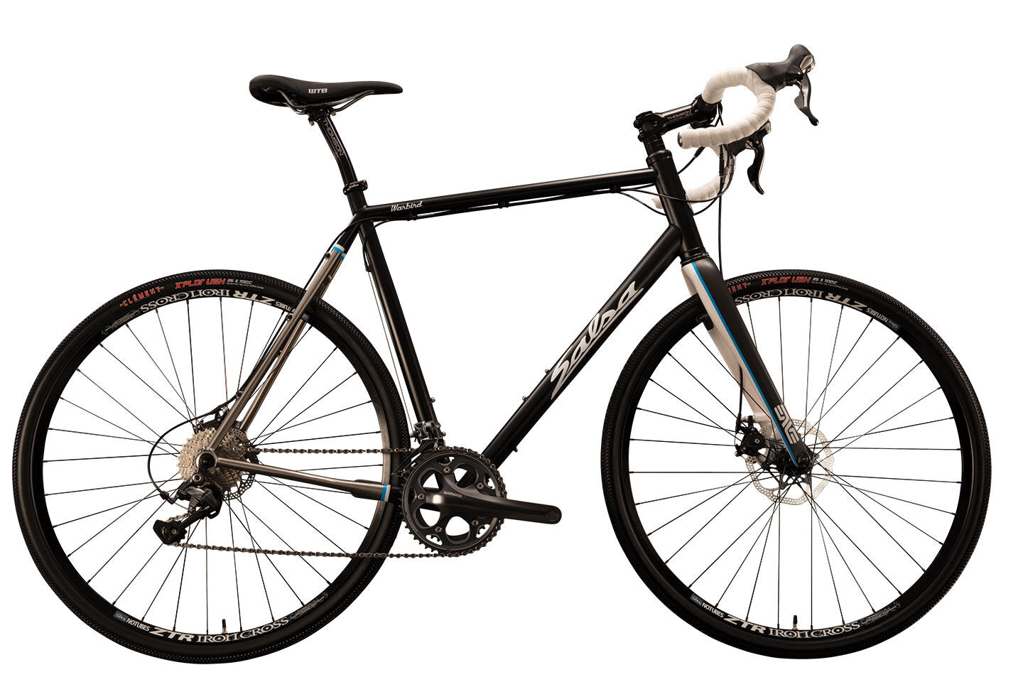 Salsa Warbird Ti bike black color side view