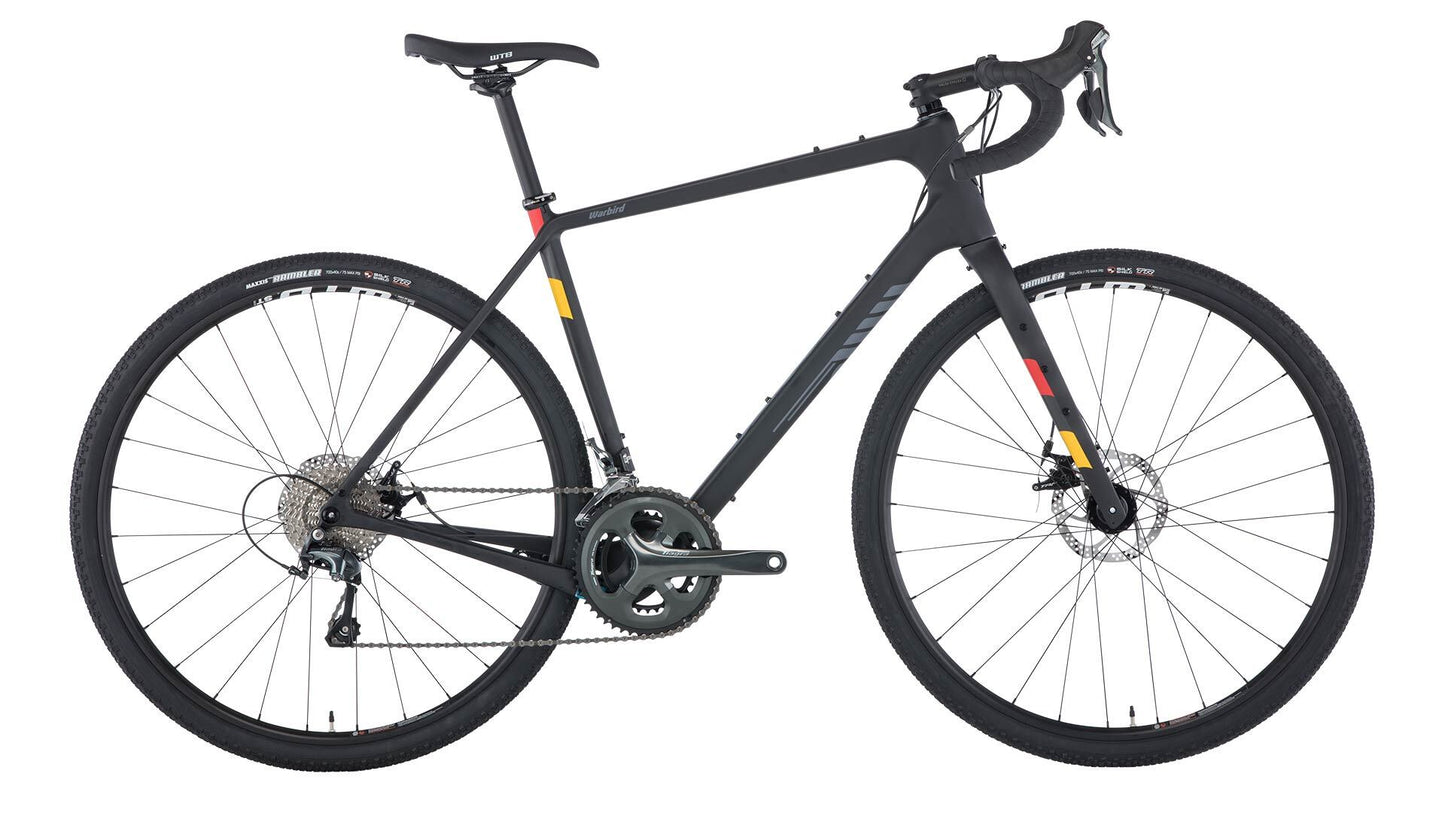 Salsa Warbird Carbon Tiagra bike black color side view