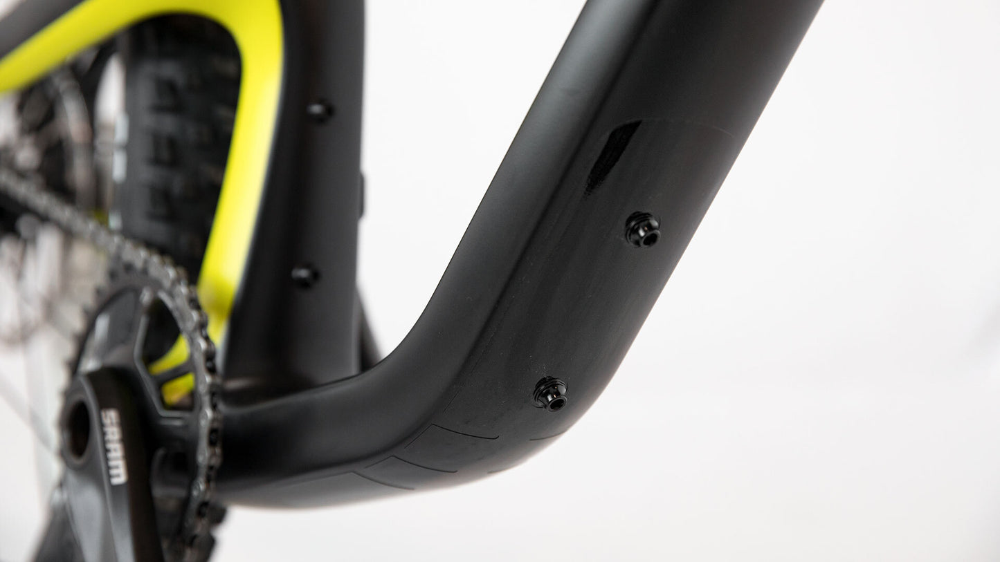 Salsa Woodsmoke NX1 27.5 bike carbon color down tube bottle boss focus