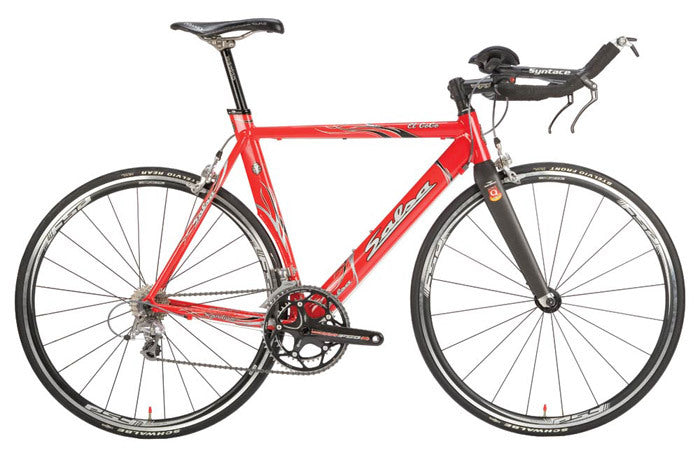 Salsa El GoGo bike red color side view