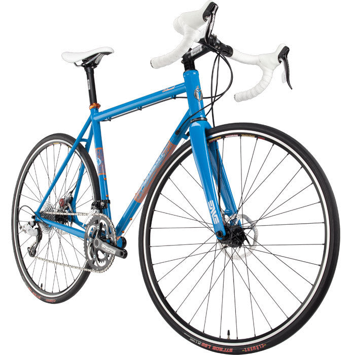 Salsa Colossal 2 bike blue color front three-quarter view