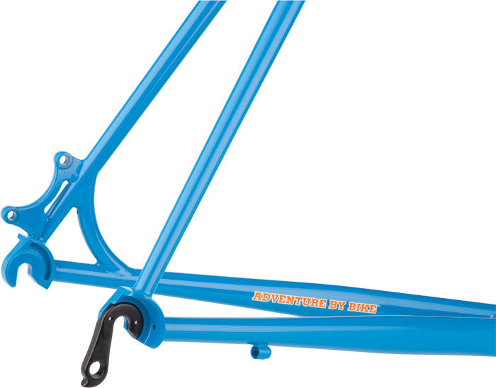 Salsa Colossal 2 frameset blue color rear dropout area focus