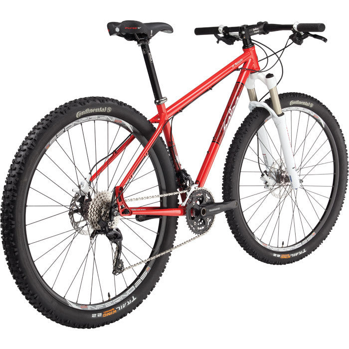 Salsa El Mariachi 3 bike red color rear three-quarter view