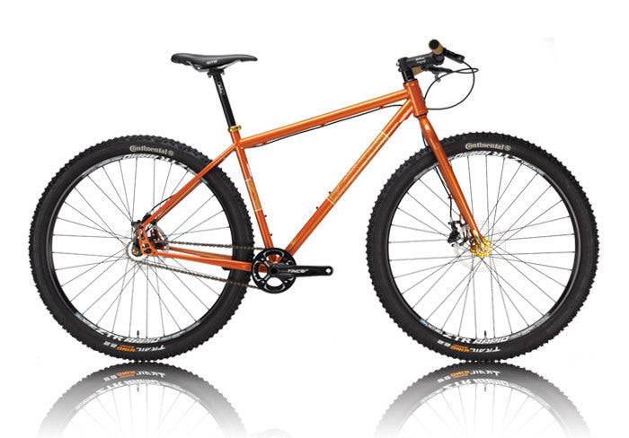 Salsa El Mariachi Single Speed bike orange color side view