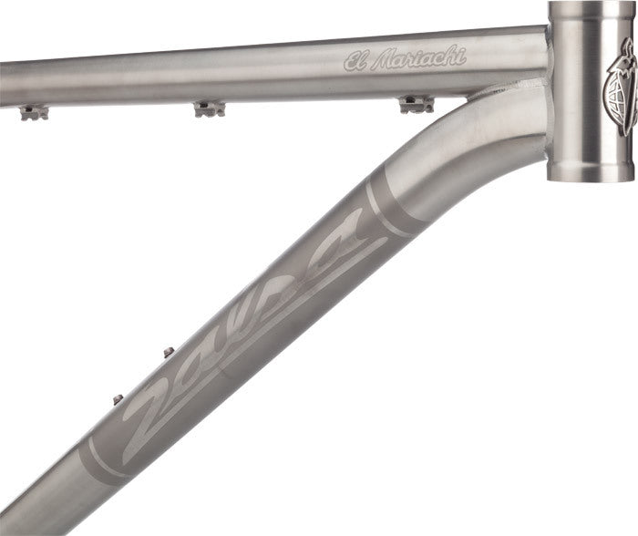 Salsa El Mariachi Ti frame head tube area focus