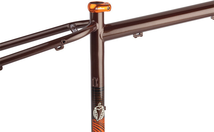 Salsa Fargo 2 frameset top tube and seat tube area focus