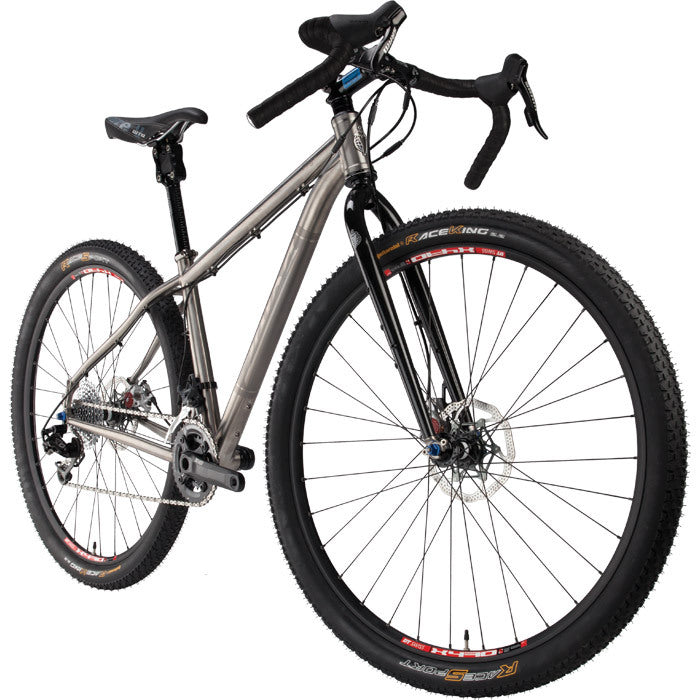 Salsa Fargo Ti bike front three-quarter view