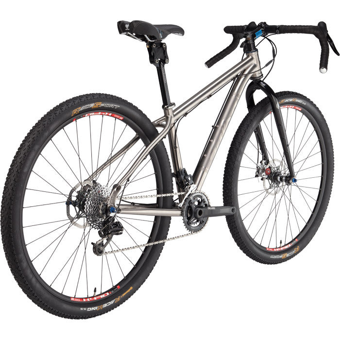 Salsa Fargo Ti bike rear three-quarter view