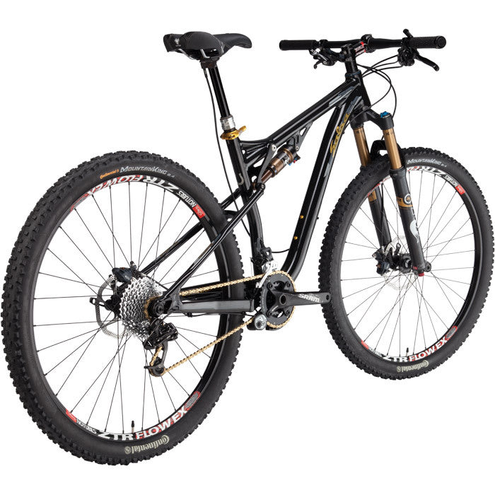 Salsa Horsthief bike black color rear three-quarter view