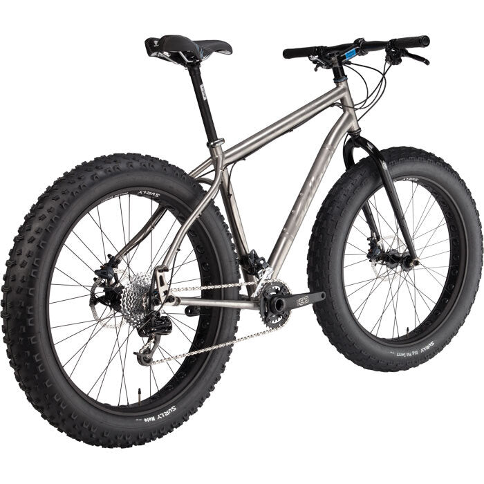 Salsa Mukluk Ti bike rear three-quarter view