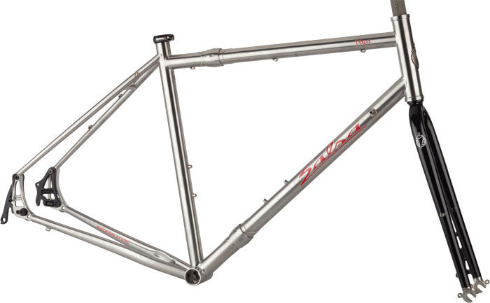 Salsa Vaya Travel frameset silver color side view