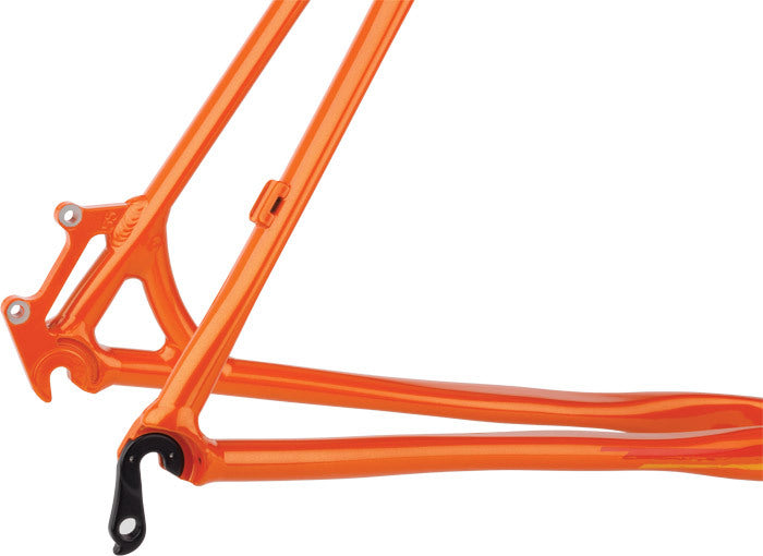 Salsa Warbird frameset orange color rear dropout area view