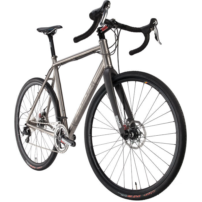 Salsa Warbird Ti bike front three-quarter view