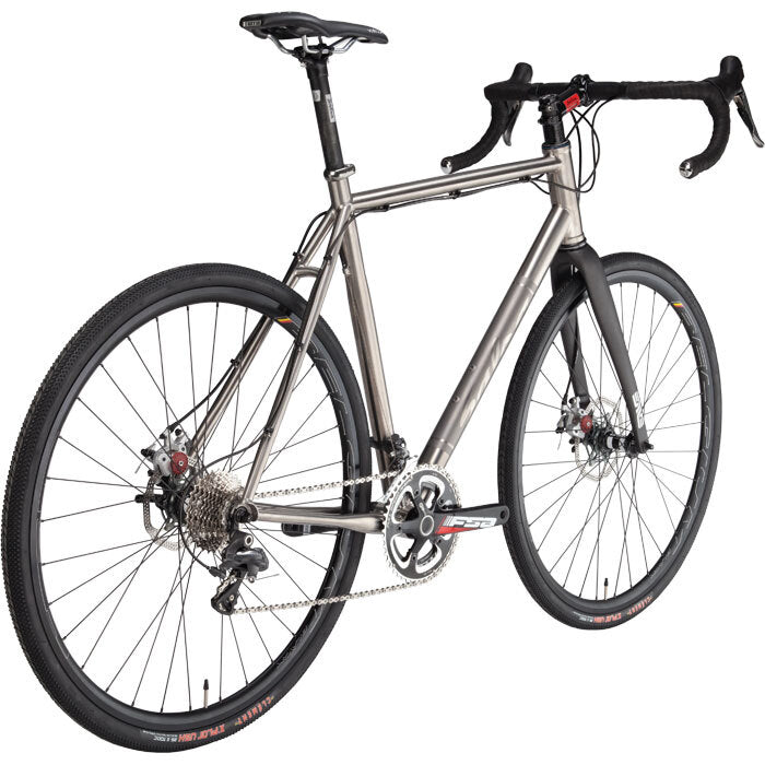 Salsa Warbird Ti bike rear three-quarter view