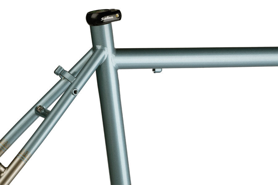 Salsa Casseroll framset blue color seat tube area focus