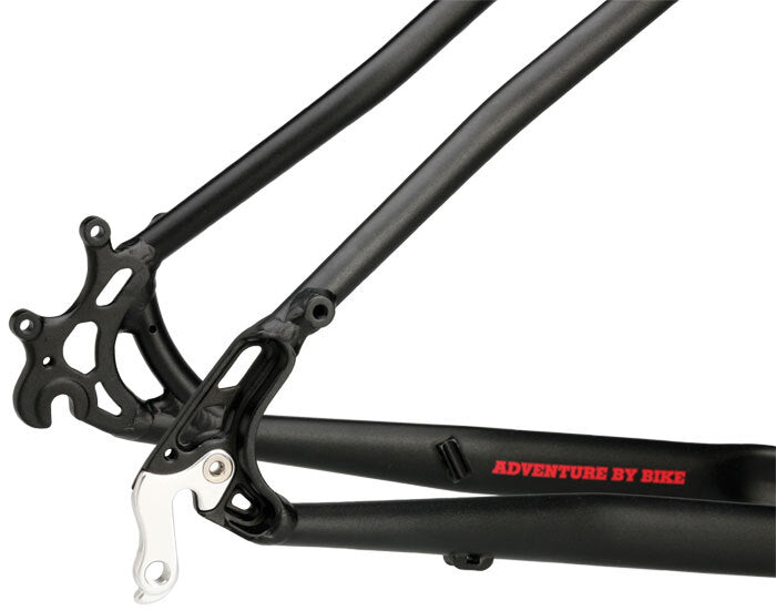 Salsa Mukluk 2 frameset black color rear dropout area focus