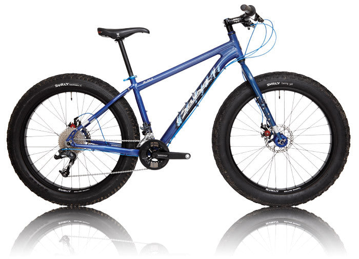 Salsa Mukluk 3 bike blue color side view