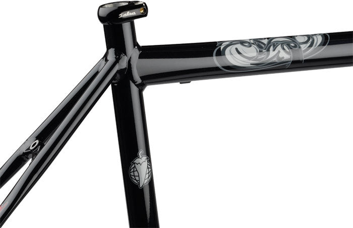 Salsa Podio frameset black color top tube area focus