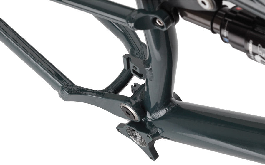 Salsa Horsethief frame green color bottom bracket area focus