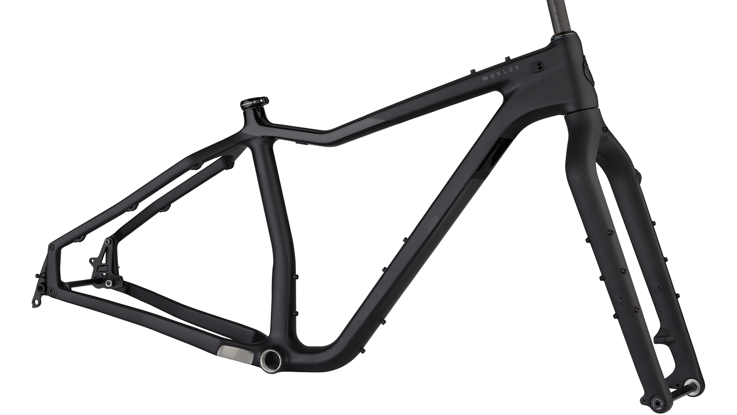 Salsa Mukluk Carbon Frameset - Black, Side view