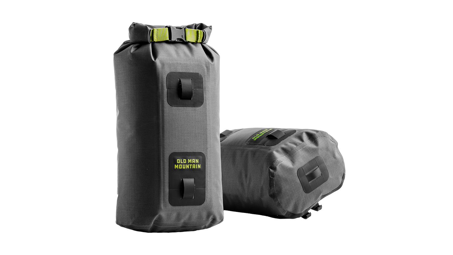Two black Old Man Mountain Hemlock dry bags