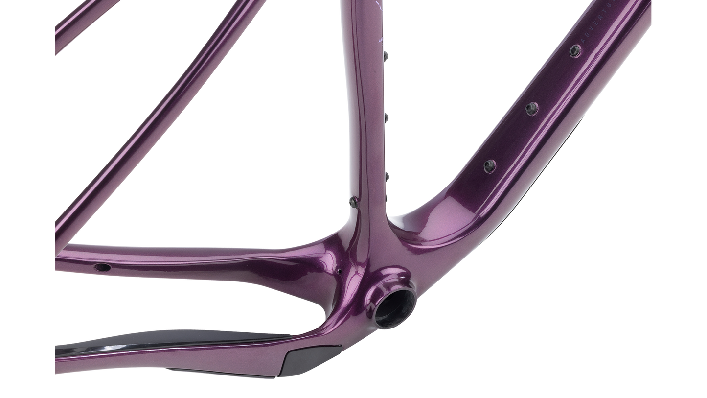 Salsa Cutthroat Gravel Bike Frameset - Deep Orchid - Lower frame closeup bottom bracket view