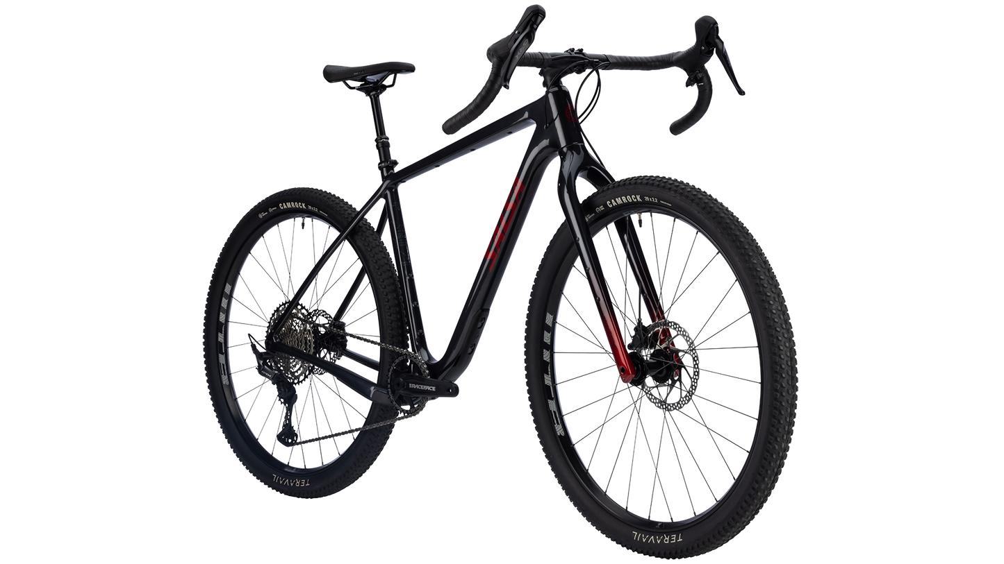 Salsa Cutthroat GRX 610 Gravel Bike - Smoke Black - Front three quarter view