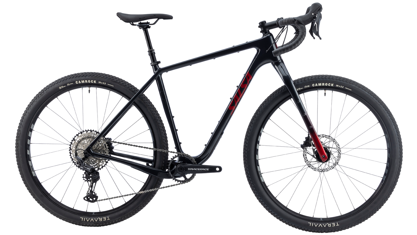 Salsa Cutthroat GRX 610 Gravel Bike - Smoke Black - Side Profile View