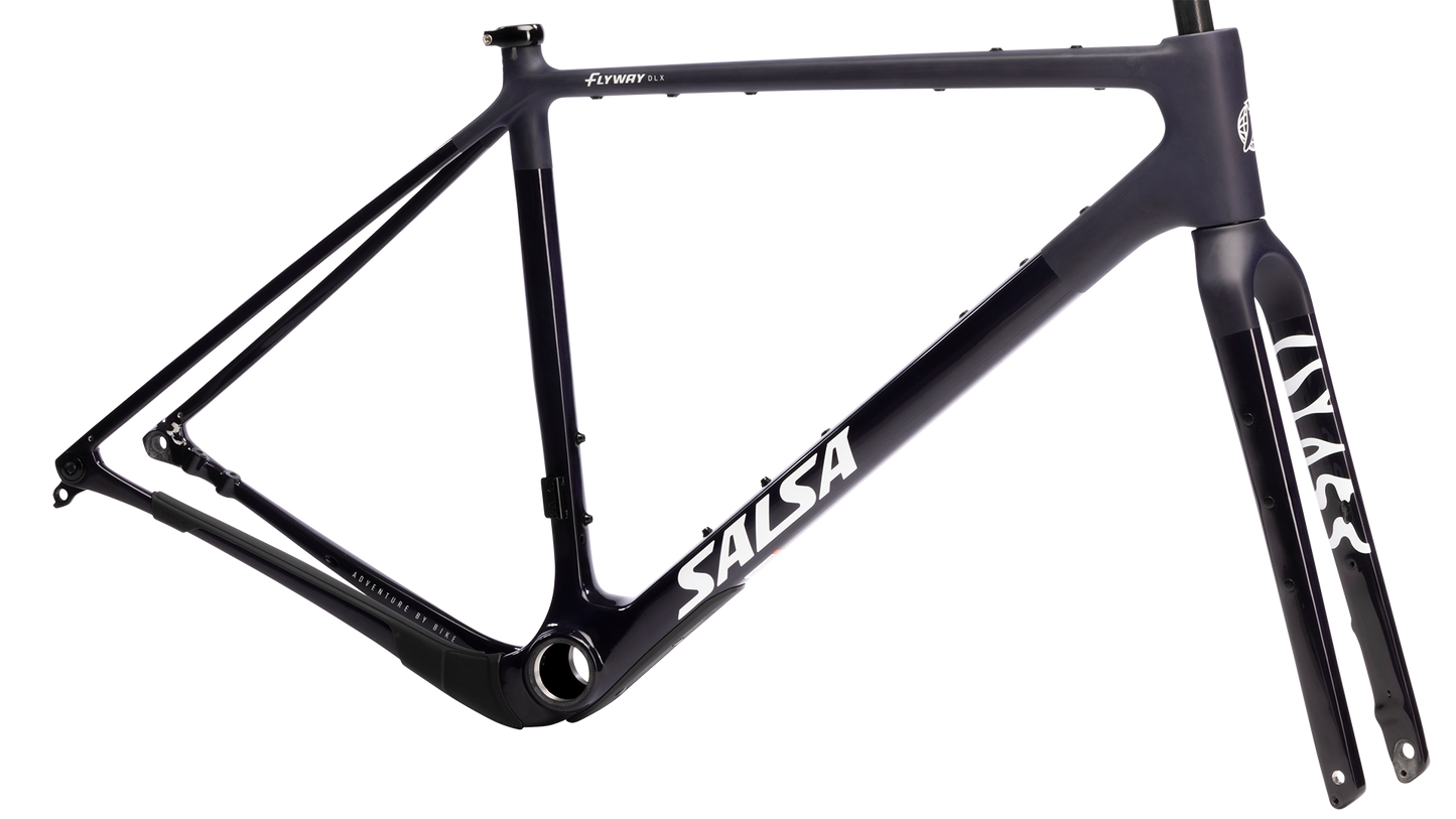 Salsa Flyway DLX Carbon Frameset - Midnight - Side profile view
