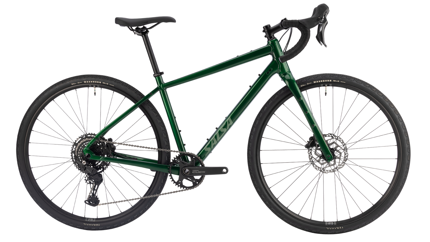 Salsa Journeyer CUES 10 Gravel Bike - Peat Moss - Side profile view