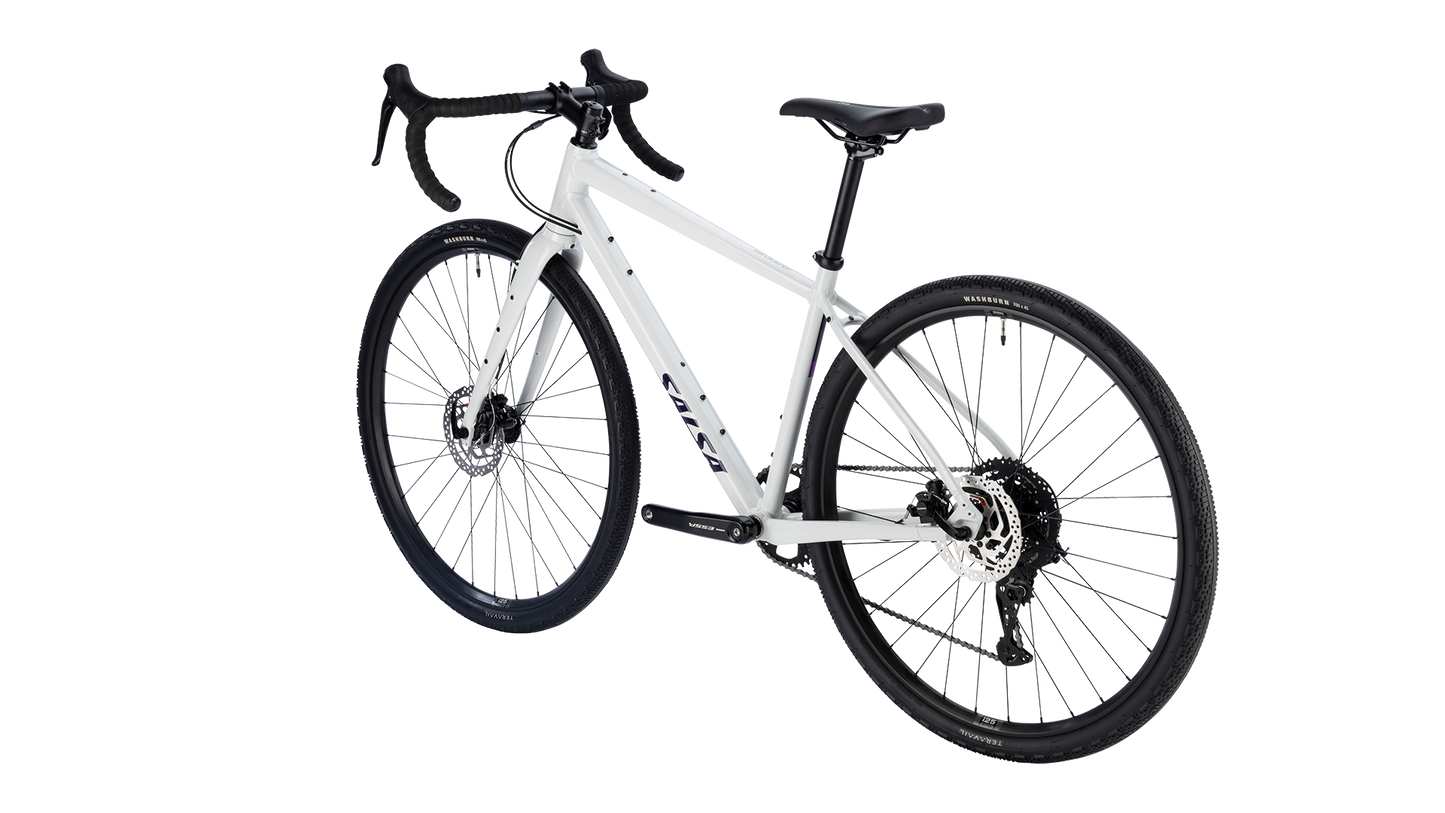 Salsa Journeyer ESSA 8 Gravel Bike - Vapor Gray - Rear three quarter view
