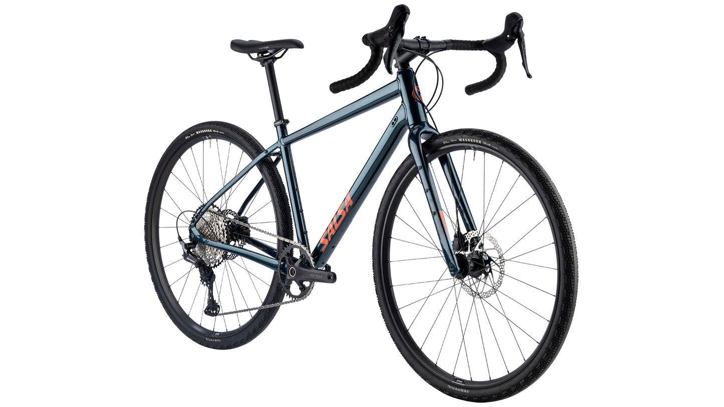 Salsa Journeyer GRX 610 Gravel Bike - Midnight Blue - Front three quarter view