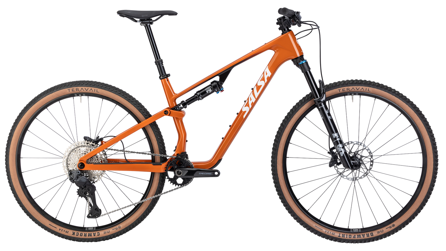 Salsa Spearfish Carbon MTB - Amber - Side profile view