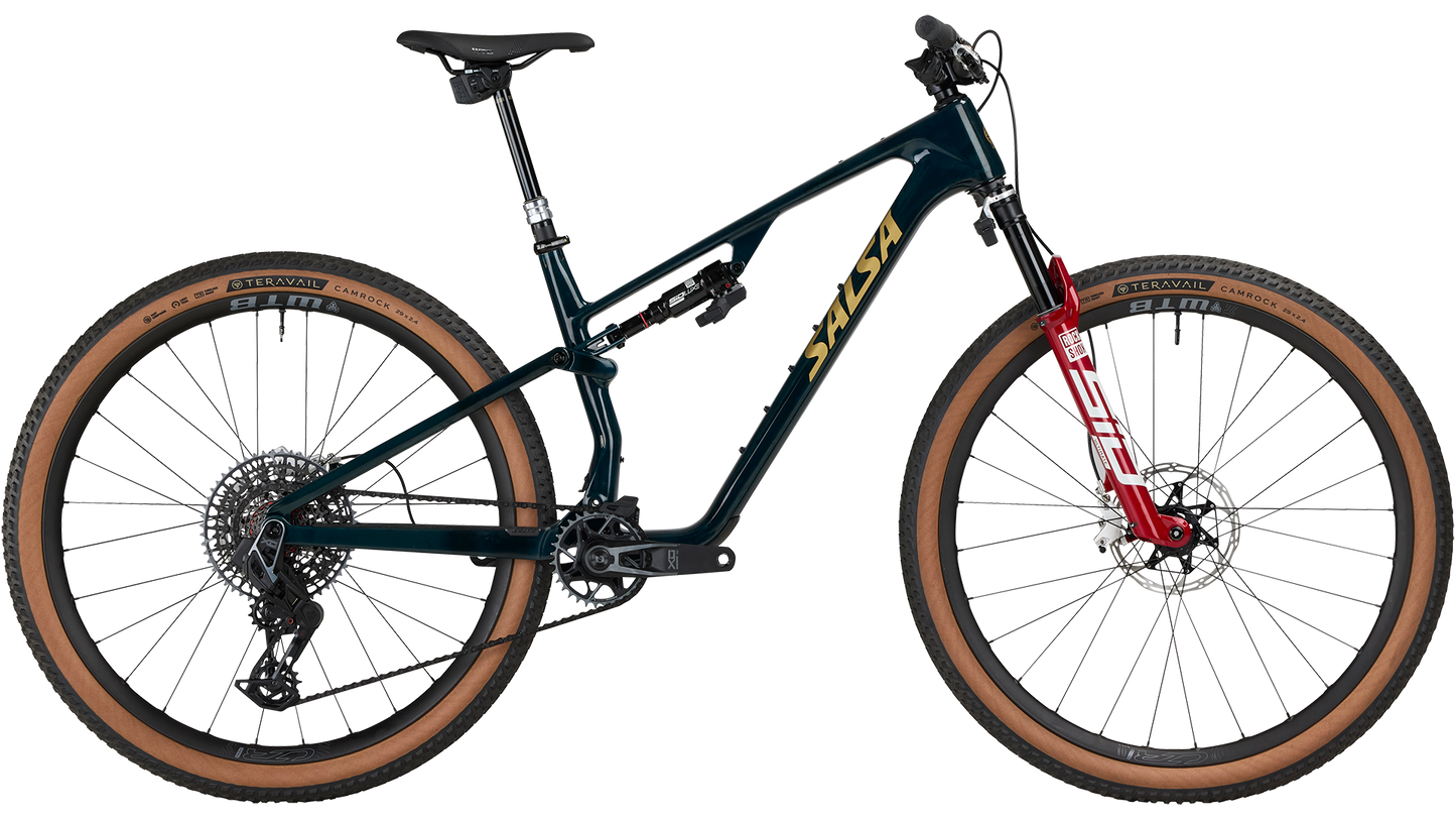 Salsa Spearfish Carbon Deluxe with X0 AXS Transmission - Gloss Carbon, Side View