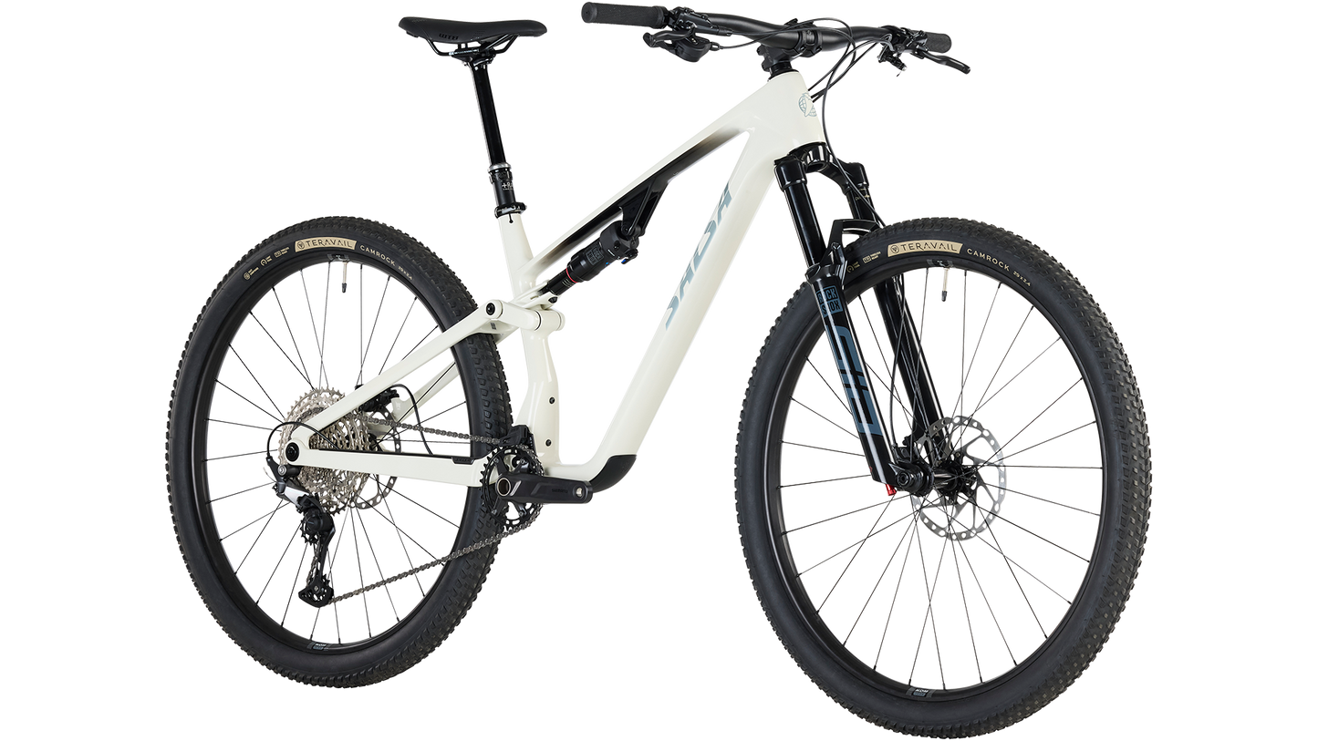 Salsa Spearfish Carbon Deore - Bone, front three quarter view