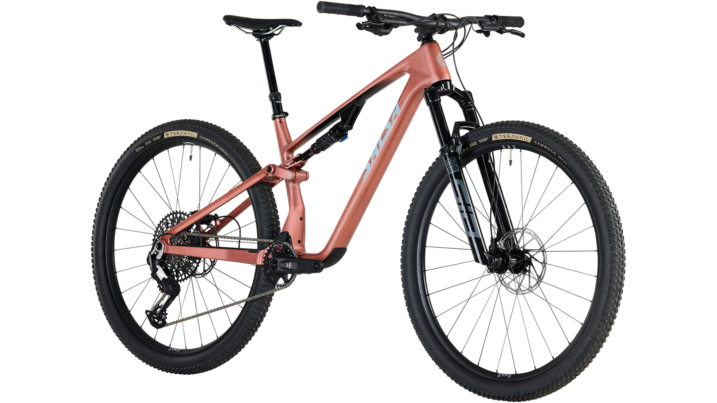 Salsa Spearfish Carbon Eagle 90 Transmission - Dusty Rose, Front three quarter view