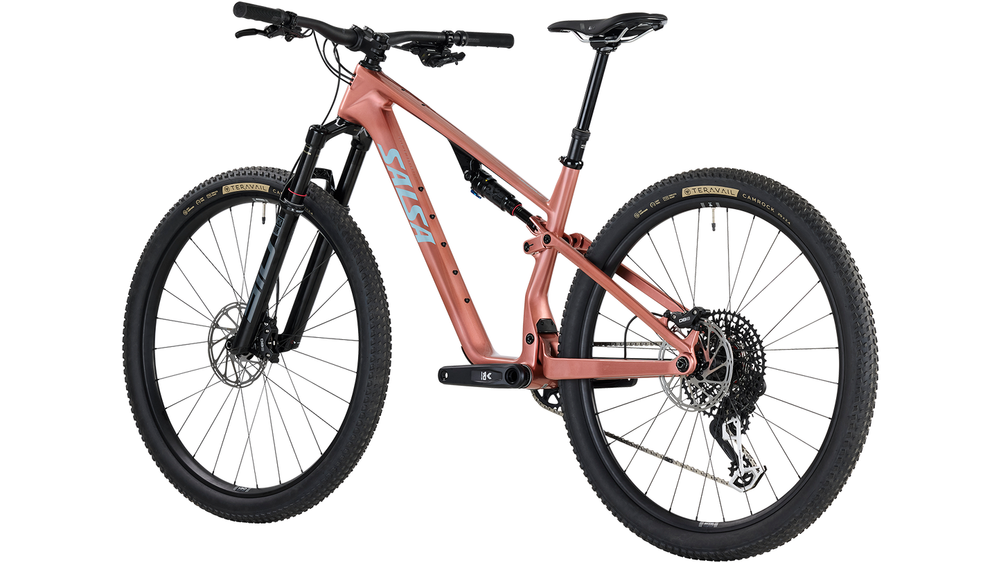 Salsa Spearfish Carbon Eagle 90 Transmission - Dusty Rose, Rear three quarter view
