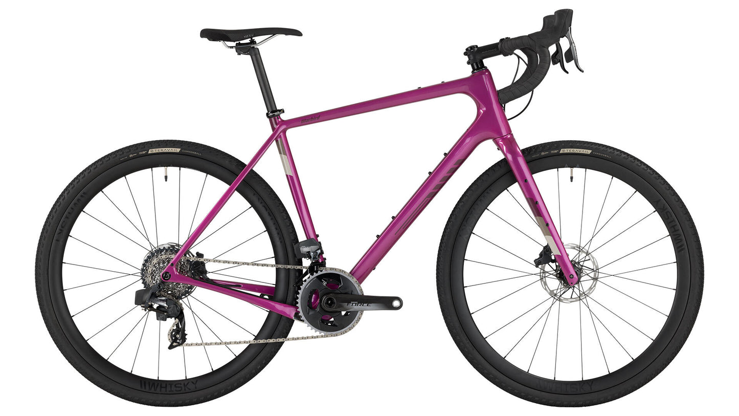 Salsa Warbird Carbon Force AXS Wide bike purple color side view