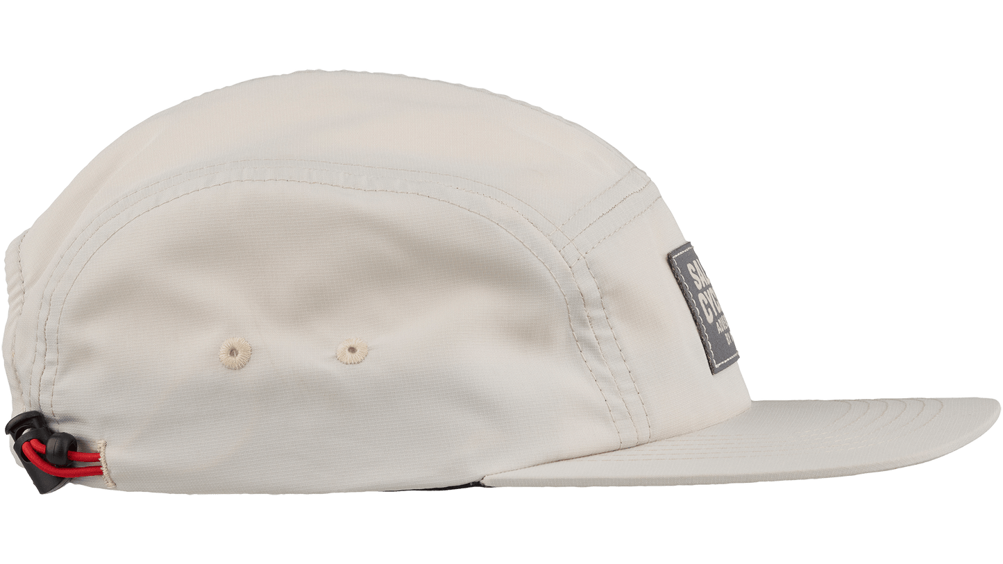Salsa Adventure by Bike Hat - Cream with grey logo - Side view right