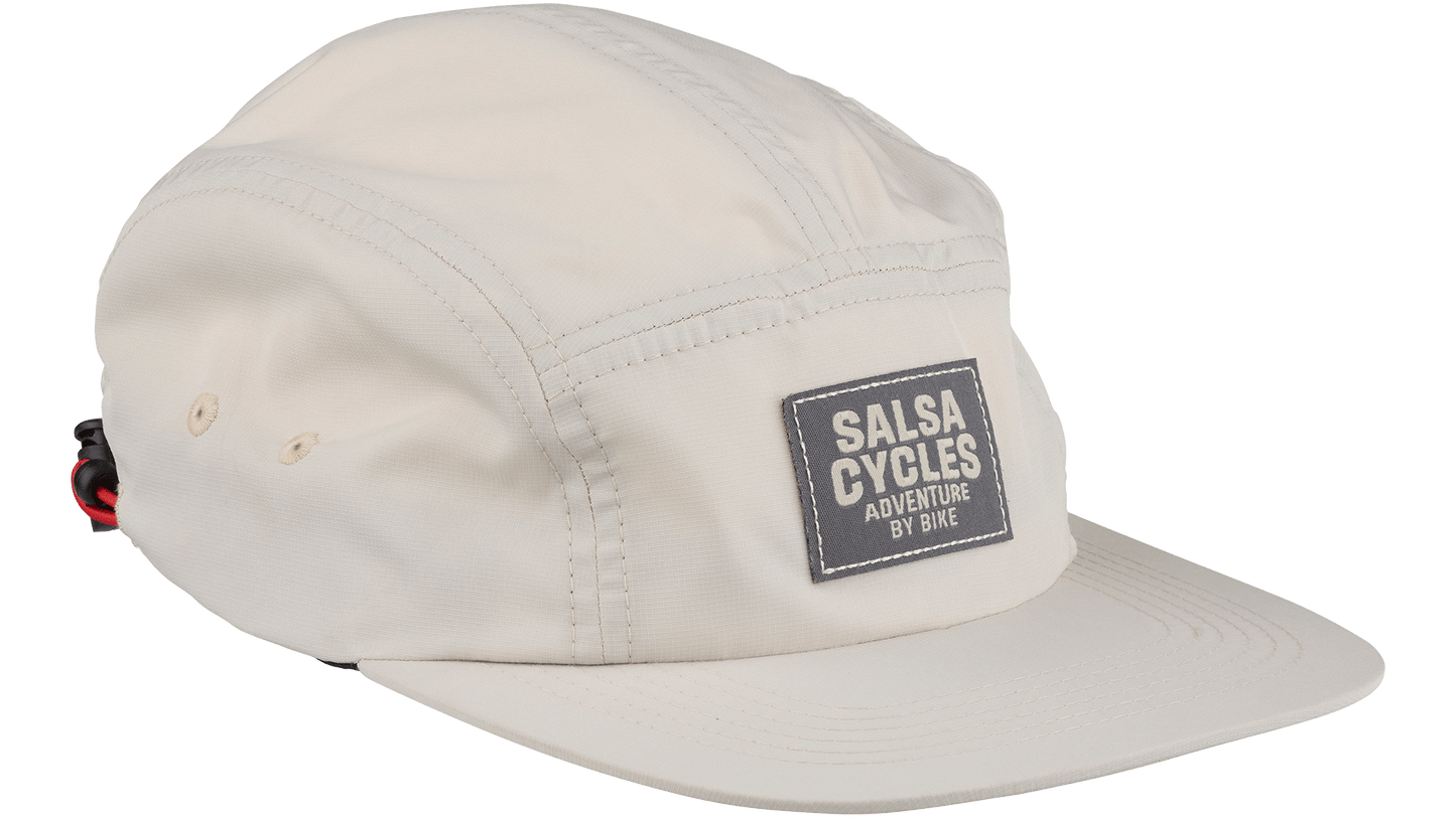 Salsa Adventure by Bike Hat - Cream with grey logo - Front three quarter view right