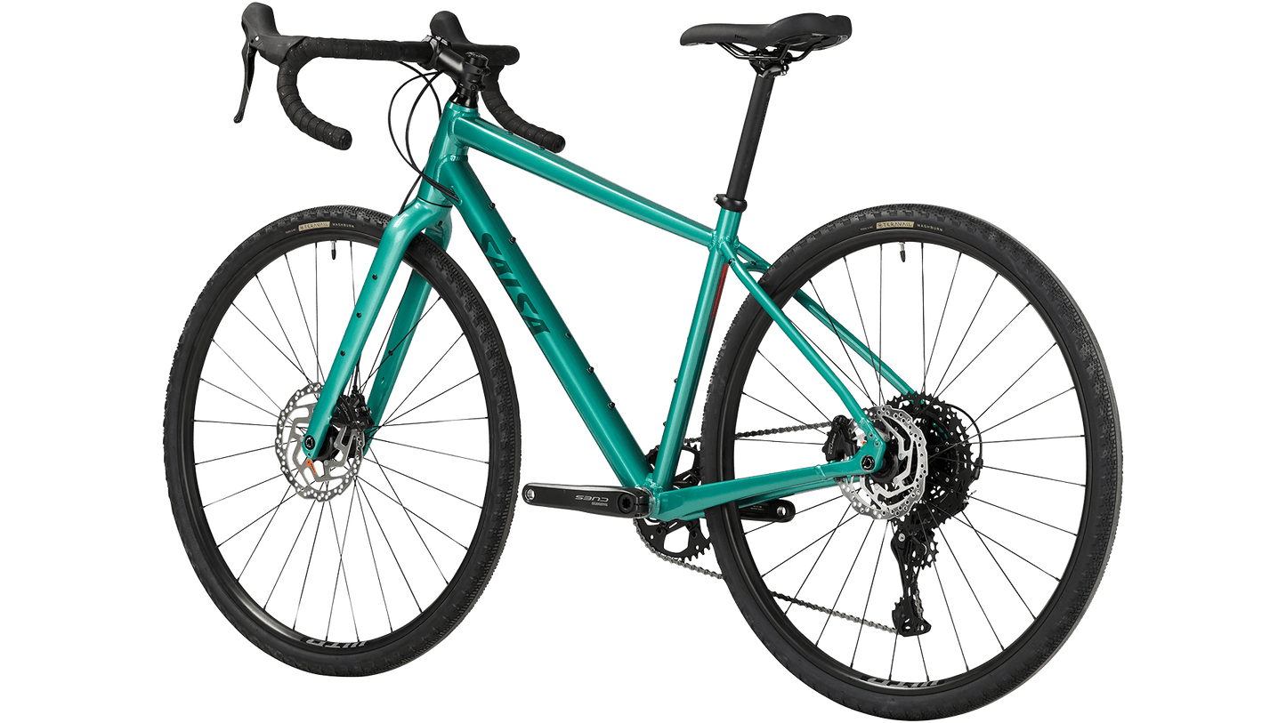 Salsa Journeyer Gravel Bike - CUES 1x10 - Green - Rear three quarter View