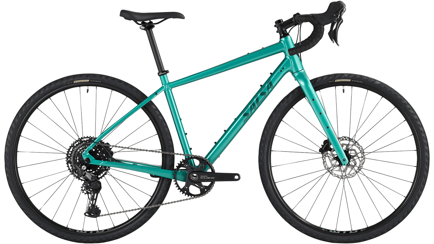 Salsa Journeyer Gravel Bike - CUES 1x10 - Green - Side View