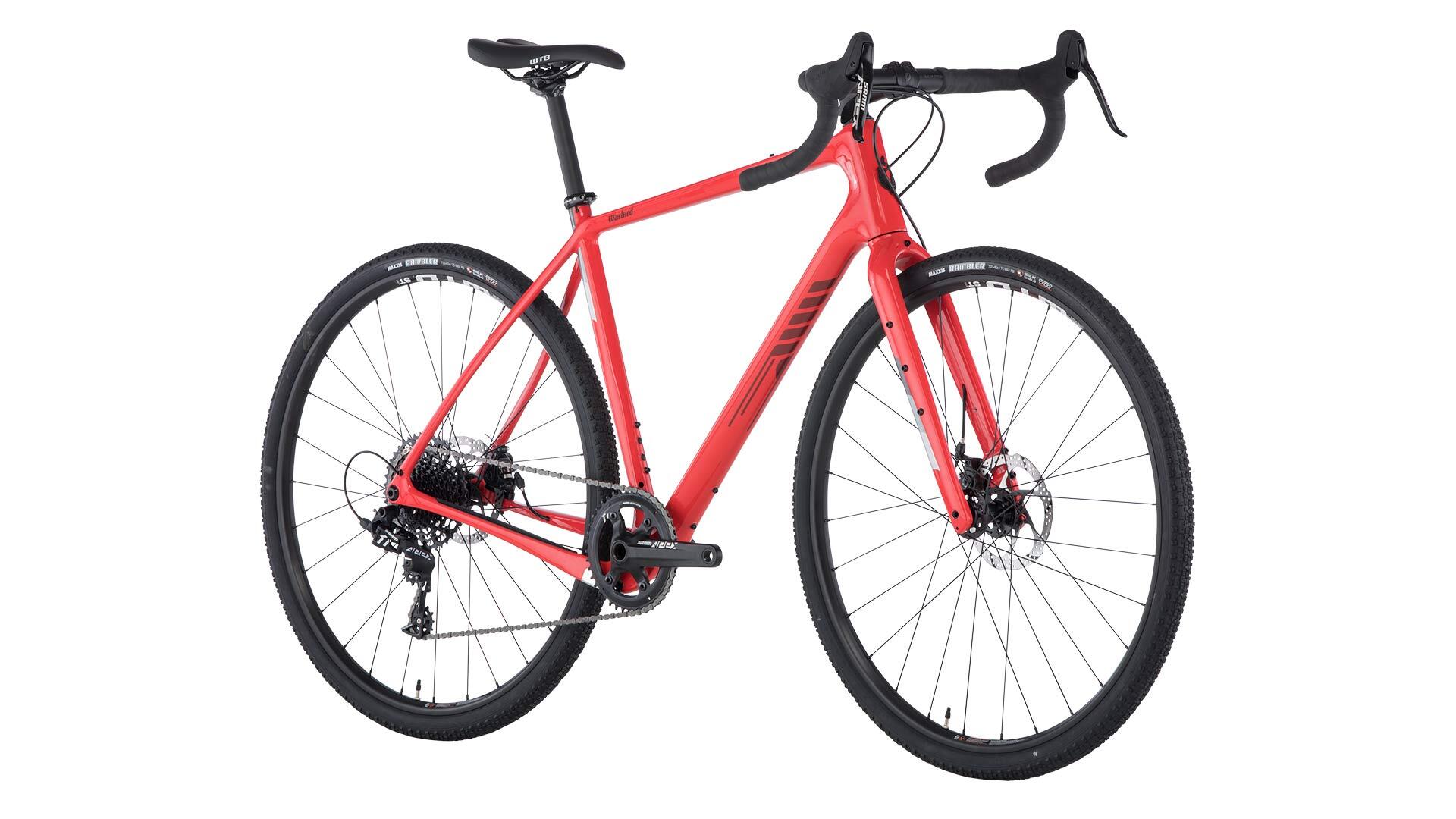 Salsa Warbird Carbon Apex 1 bike orange color front three-quarter view