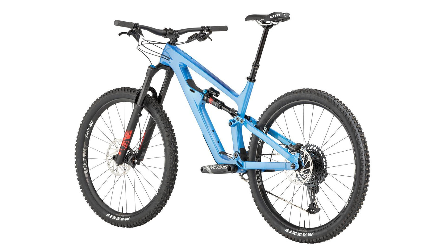 Salsa Blackthorn C GX Eagle bike blue color rear three-quarter view