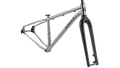 Salsa Fargo 32 Titanium Frame - Brused titanium - side profile view