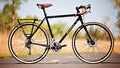 Salsa Marrakesh Deore bike black color side view with rear rack outside