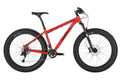 Salsa Mukluk 2 bike with suspension fork red color side view