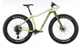 Salsa Mukluk Carbon GX bike tan and green color side view